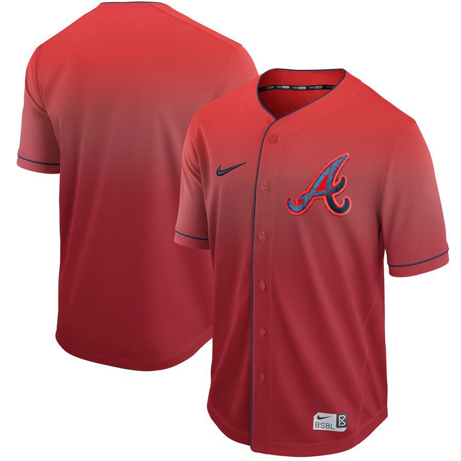 Men Atlanta Braves Blank Red Nike Fade MLB Jersey->seattle mariners->MLB Jersey